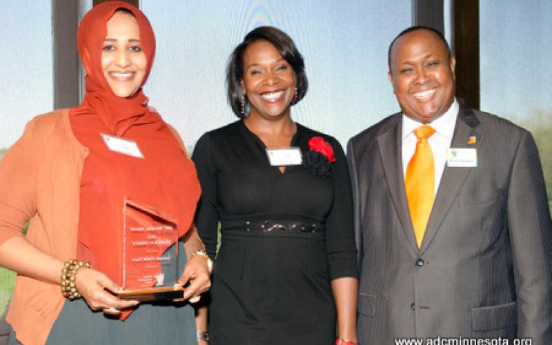 People's Choice award winner Somala Child Care Center with Hussein Samatar